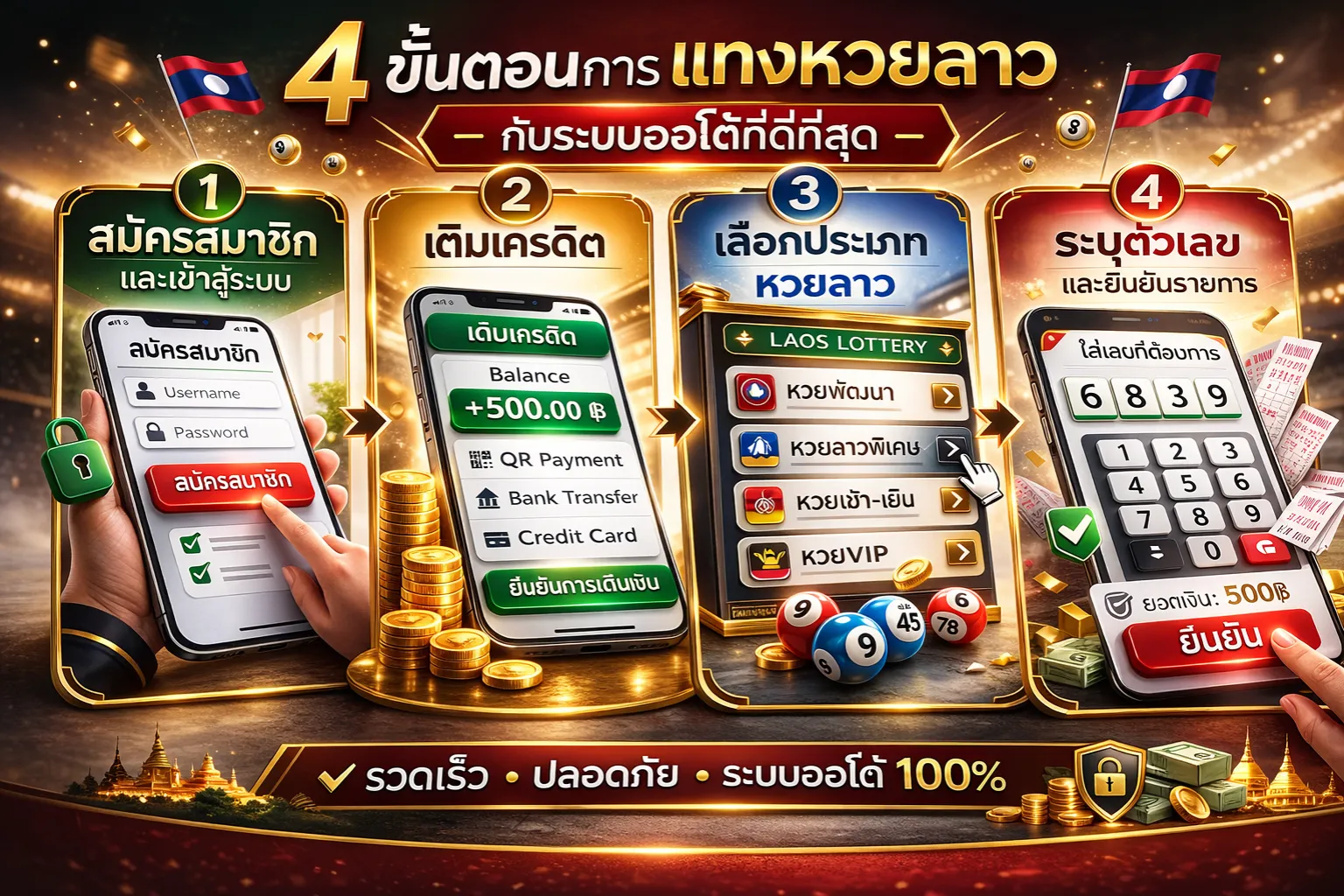 4 ขั้นตอนแทงหวยลาว